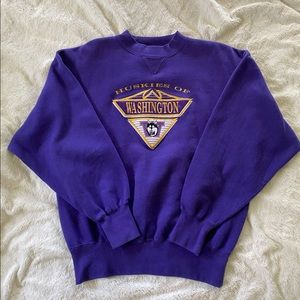 Vintage University of Washington Huskies Embroidered Crewneck Sweatshirt